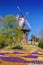 View to windmill in garden called `Wallanlagen` which is one of the famous landmarks in Bremen