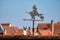 View to a witch on the roofs of town Noerdlingen