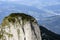 View from the Toaca peak to the Panaghia rock in Romania Carpathians