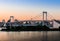 View of Tokyo bridge from odaiba in Tokyo,Japan