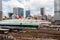 View of Tokyo Station Train Tracks and Bullet Trains