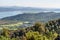 View of Tombolo della Feniglia in lagoon Orbetello and peninsula Argentario. Italy