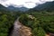 the view from the top of the bathing picnic spot of the Kenerong river in Kuala Krai Kelantan