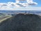 View from the top of the Black Mountain of Carmel Valley suburban neighborhood on the background.