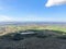 View from the top of the Black Mountain of Carmel Valley suburban neighborhood on the background.