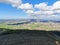 View from the top of the Black Mountain of Carmel Valley suburban neighborhood on the background.