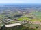 View from the top of the Black Mountain of Carmel Valley suburban neighborhood on the background.