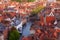 View from top of the Dijver, Bruges, Belgium