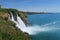 View from the Top of Duden Waterfall in Turkey at the Mediteranian Ocean