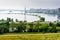 View of the Top Embankment of the Angara River in Irkutsk with reflection