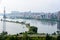 View of the Top Embankment of the Angara River in Irkutsk with reflection