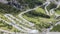 View from the top of famous Italian Stelvio High Alpine Road