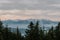 View from the top of Kosenjak. Looking at the karavanke mountain range in Slovenia.