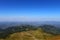 The view from the top of Monte Cimone at 2,165 meters above sea level, in the Tuscan-Emilian Apennines.