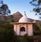 The view on top of the mountain Adam\'s Peak and temple, Sri Lanka