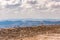 View from the top of the mountain in the early morning to the Judean desert near the town of Mitzpe Ramon in Israel