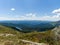 The view from the top of the mountain. Light Lake in the Ergaki Nature Park