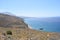 View from the top of the mountain, previli Beach trek Greek coast