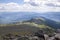 View from the top of Mt. Washington with the Appalachian trail leading up