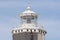 A view of the top part of Anapa lighthouse, set on the shore of the cape in the center of Anapa