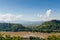 View on the top of Phusi mountain and blue sky