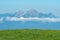 View from the top of Rigi, a mountain in Switzerland, on a sunny morning.