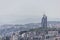 View from the top of Sarajevo city, with the Avaz Tower skyscraper