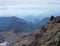 View from the top of sierra nevado ridge in chile