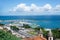 View from the top of Todos os Santos bay. Postcard from the city of Salvador