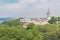 View of Topkapi Palace, among the trees in Istanbul, Turkey.