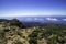 View from the tops of the mountains on La Gomera that have a volcanic origin