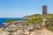 View of the Torre del Serral dels Falcons near the town of Porto