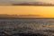 View from Torremolinos towards Malaga at sunrise. Costa del Sol,