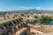 View of Tortosa Cathedral and city buildings, Catalonia, Tarragona, Spain