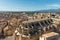 View of Tortosa Cathedral and city buildings, Catalonia, Tarragona, Spain