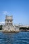 View from a tour boat over Belem tower in Lisbon