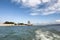 View from a tour boat over Belem tower in Lisbon