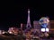 view of the tourist area on the main avenue of the city of Las Vegas, Nevada at night