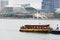 View of a tourist boat and Esplanade, Singapore, Dec 15, 2017