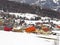 View of the tourist resort and subalpine settlement Amden on the slopes of the Mattstogg mountain range - Canton of St. Gallen