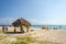 View of Tourists enjoying Baby beach on Aruba