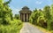 A view toward the temple tank of San Concordio of the Nottolini aqueduct in Lucca Italy