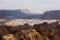 View towards Al Ula, an oasis in the middle of the mountainous landscape of Saudi Arabia