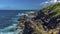 A view towards Black Rocks on the Atlantic coast of  in St Kitts