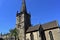 View towards the church of Saint John the Baptist,, Frome, Somerset, England