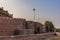 A view towards the entrance of the Junagarh Fort in Bikaner, Rajasthan, India at sunset