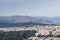 View towards Golden Gate Bridge and the surrounding park and residential area, San Francisco, California