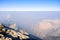 View towards Half Dome on a day with smoke covering the landscape; Yosemite National Park