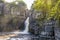 A view towards the High Force waterfall on the River Tees