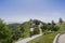 View towards the historical Lick Observatory building, Mt Hamilton, San Jose, San Francisco bay area, California